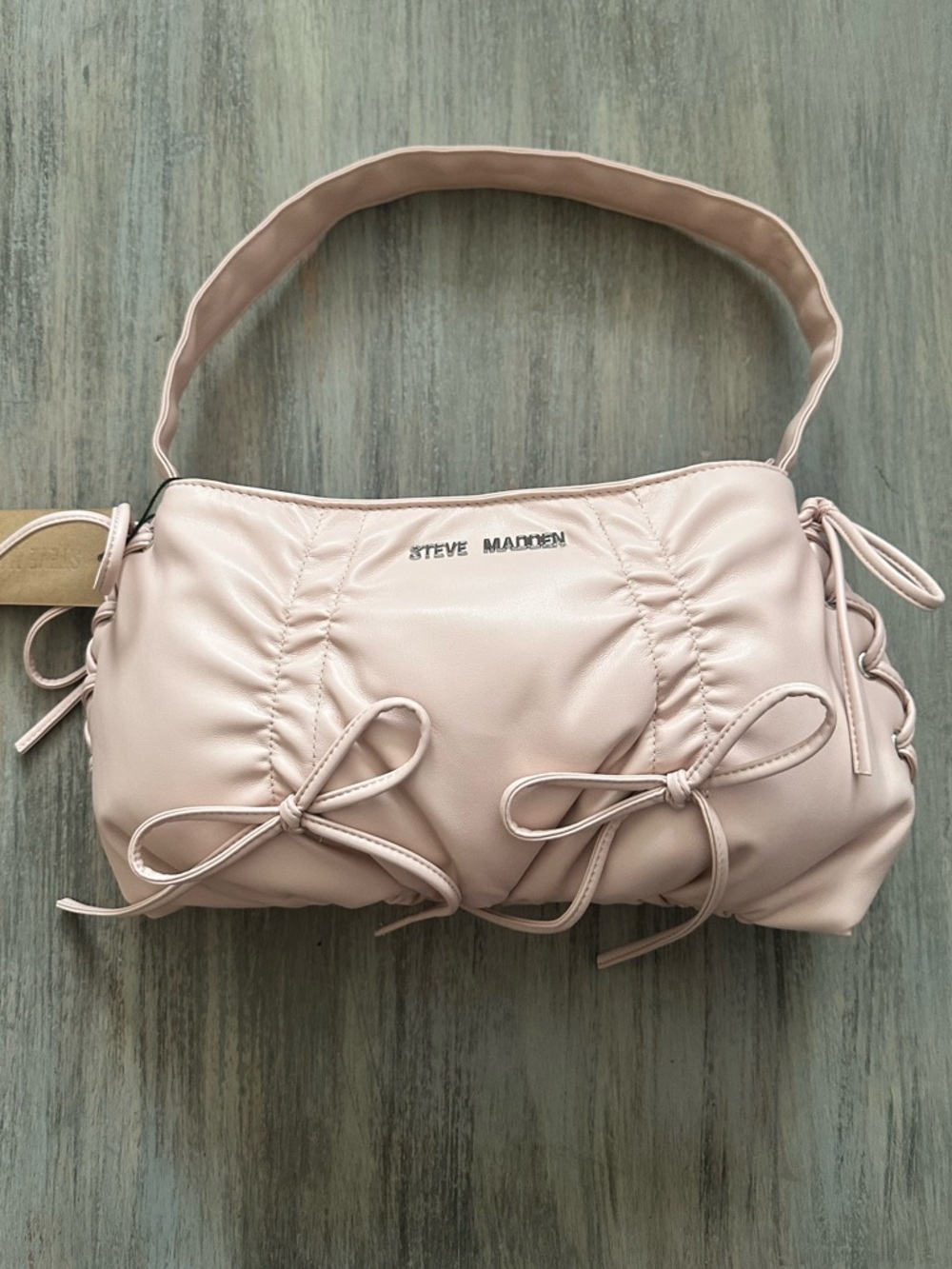 Steve Madden Pale Pink Bow-Detail Shoulder Bag